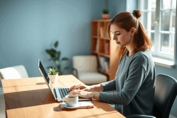 Person applying for an online loan using a laptop