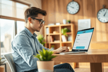 A person applying for an extra loan online to meet financial needs.