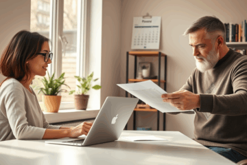 A person using a laptop to apply for Rocket Loans personal loan.