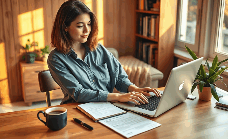 An image depicting a professional sending a resume via email for a store sales position