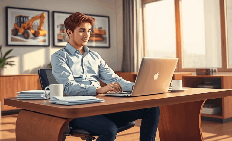 A person preparing to send their resume for a loader position, showcasing professionalism and readiness for the job application.