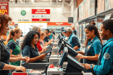 Various cashier positions available in retail and food services.