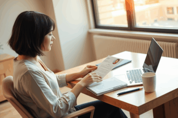 Image showing a person preparing to send a resume for a logistics assistant position.