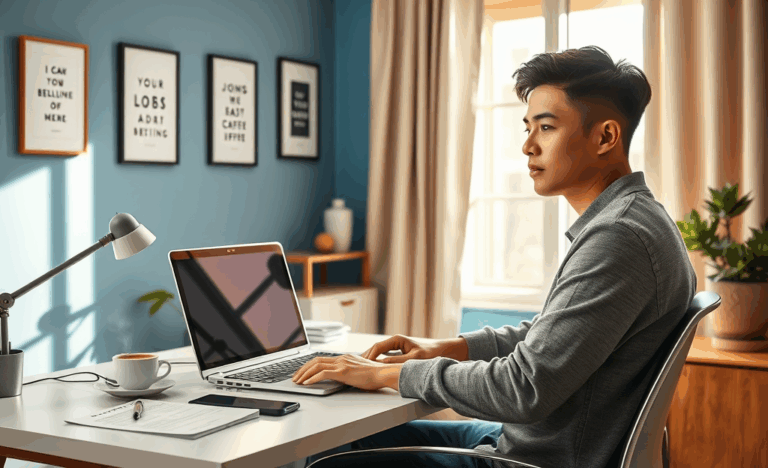A person exploring online job applications on a laptop.