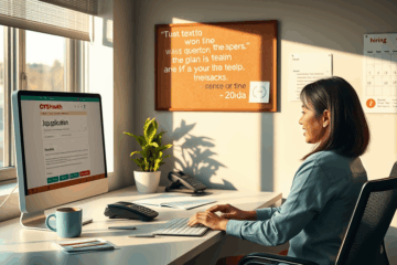 A person applying for jobs at CVS Pharmacy online.