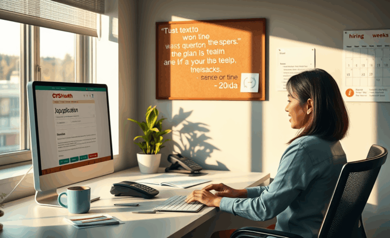 A person applying for jobs at CVS Pharmacy online.