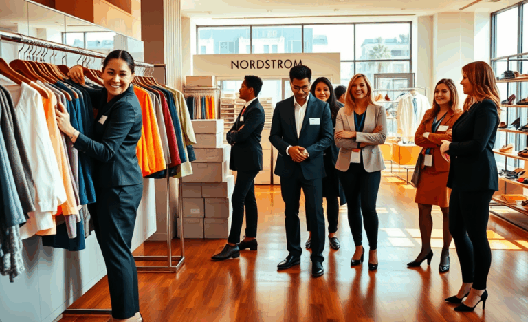A collage of Nordstrom employees showcasing diverse job roles and opportunities.