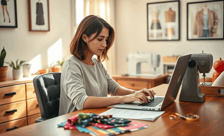 A visual guide on sending a resume for a seamstress position
