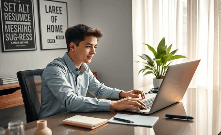 A person preparing to send a resume for a merchandise separator position.