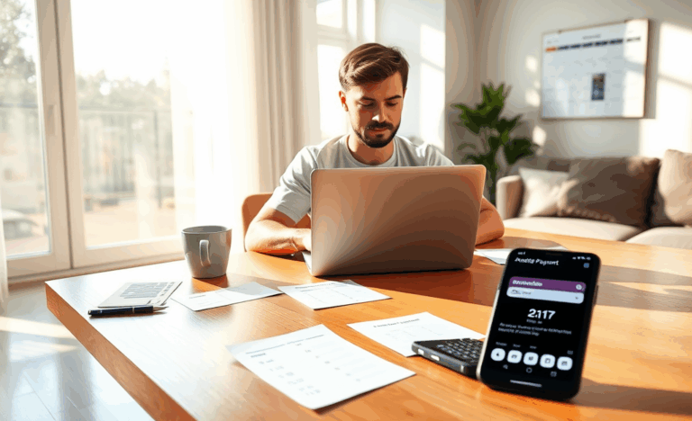 A person managing their credit card payments to avoid interest charges.