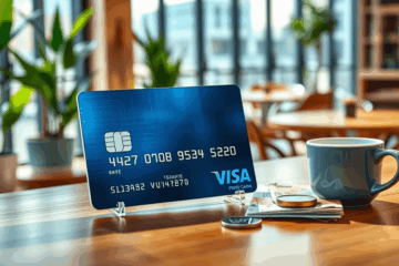 Image of a credit card with a high limit of AU$5,000 available instantly.