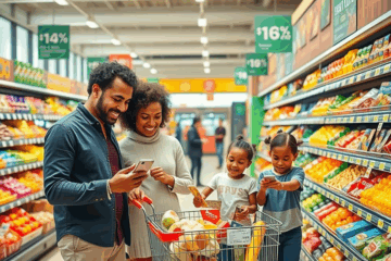 Credit card with discounts at exclusive partners in supermarkets and apps