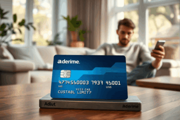 Illustration of a flexible credit card with customizable spending limits.