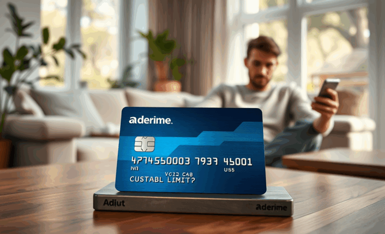 Illustration of a flexible credit card with customizable spending limits.