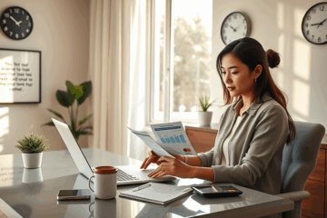 A person managing their credit card responsibly with budgeting tools.