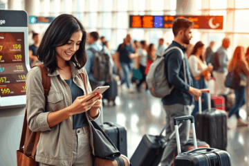 Traveler using an international credit card at a merchant