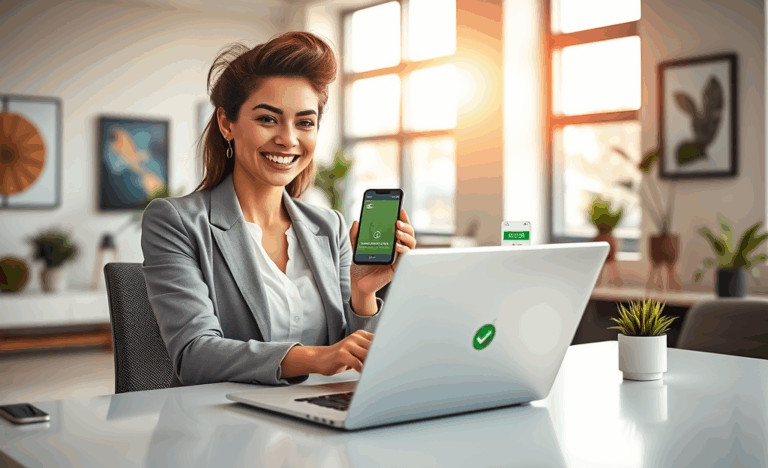 A person happily using an instant approval credit card online.