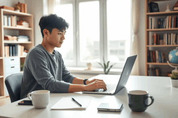 A person applying for an easy and secure credit card online