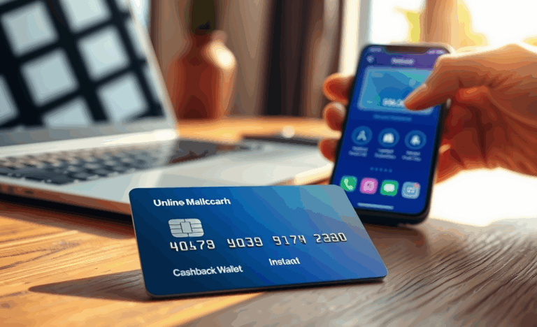 Credit card with benefits for online shopping featuring a free digital card