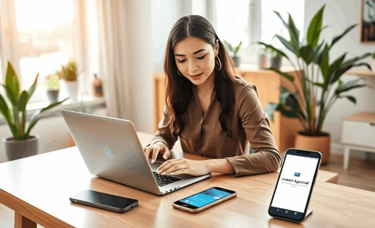 Image representing an instantly approved credit card available through online registration.