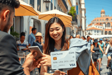 A variety of credit cards representing international acceptance for travelers.