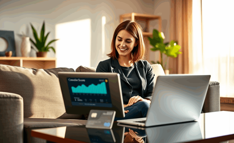 A person reviewing their credit card options to improve their credit score.