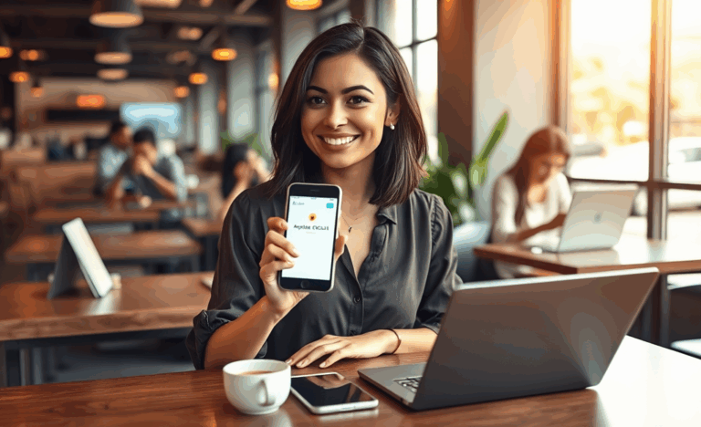 A person using a mobile phone to apply for a new credit card.