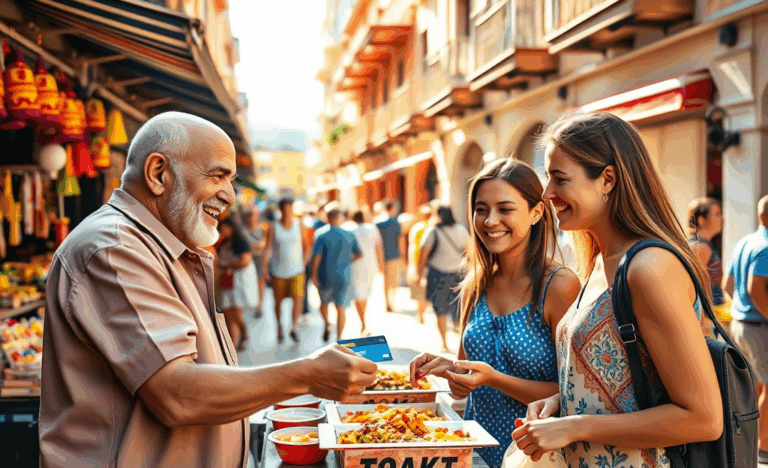 A traveler using a credit card abroad without incurring extra fees