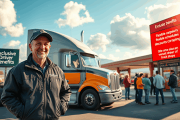 A happy driver enjoying exclusive benefits while on the road.
