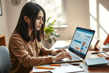 Image showing a person applying for a Discover Card online.