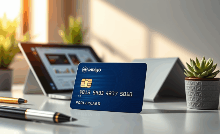An image of an Indigo Mastercard, symbolizing financial empowerment and credit building.