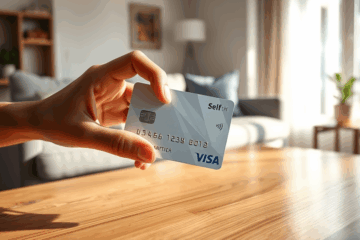 A visual representation of the Self Visa Card highlighting its benefits for building credit.