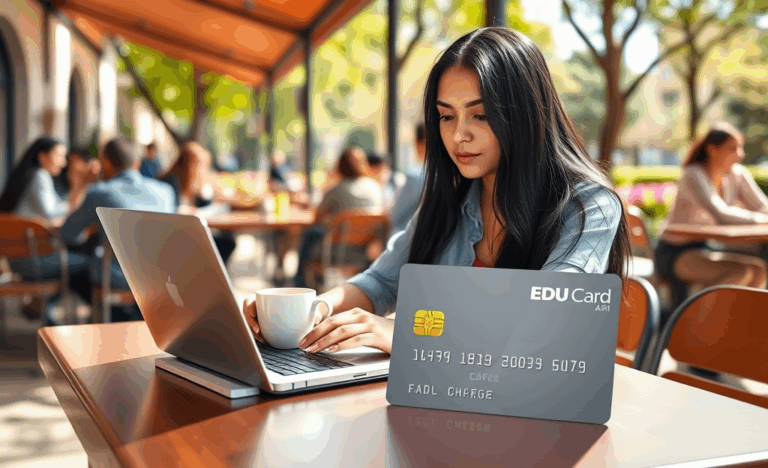 A student reviewing the benefits of the Deserve EDU Card for financial empowerment.